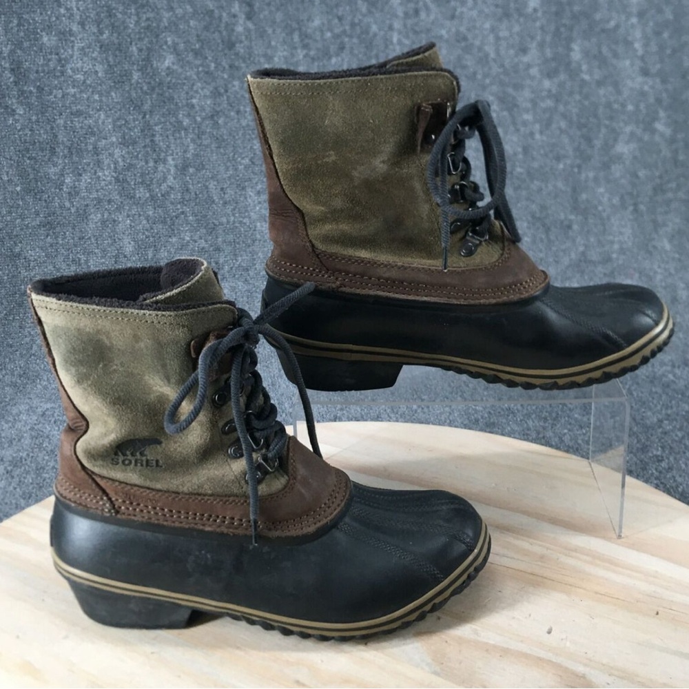 SOREL fancy lace II suede leather winter snow duck boots